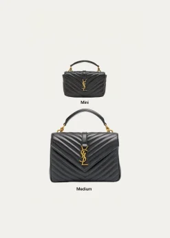 Saint LaurentCollege Mini YSL Quilted Top Handle Bag