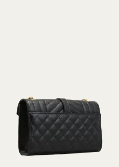 Saint LaurentEnvelope Triquilt Small YSL Shoulder Bag in Grained Leather