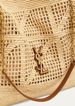Saint LaurentJamie YSL Shopper Tote Bag in Woven Raffia
