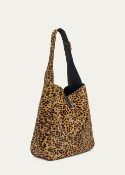 Saint LaurentLe 5 A 7 Large Animal-Print Calf Hair Shoulder Bag