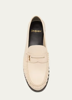 Saint LaurentLeather YSL Classic Penny Loafers