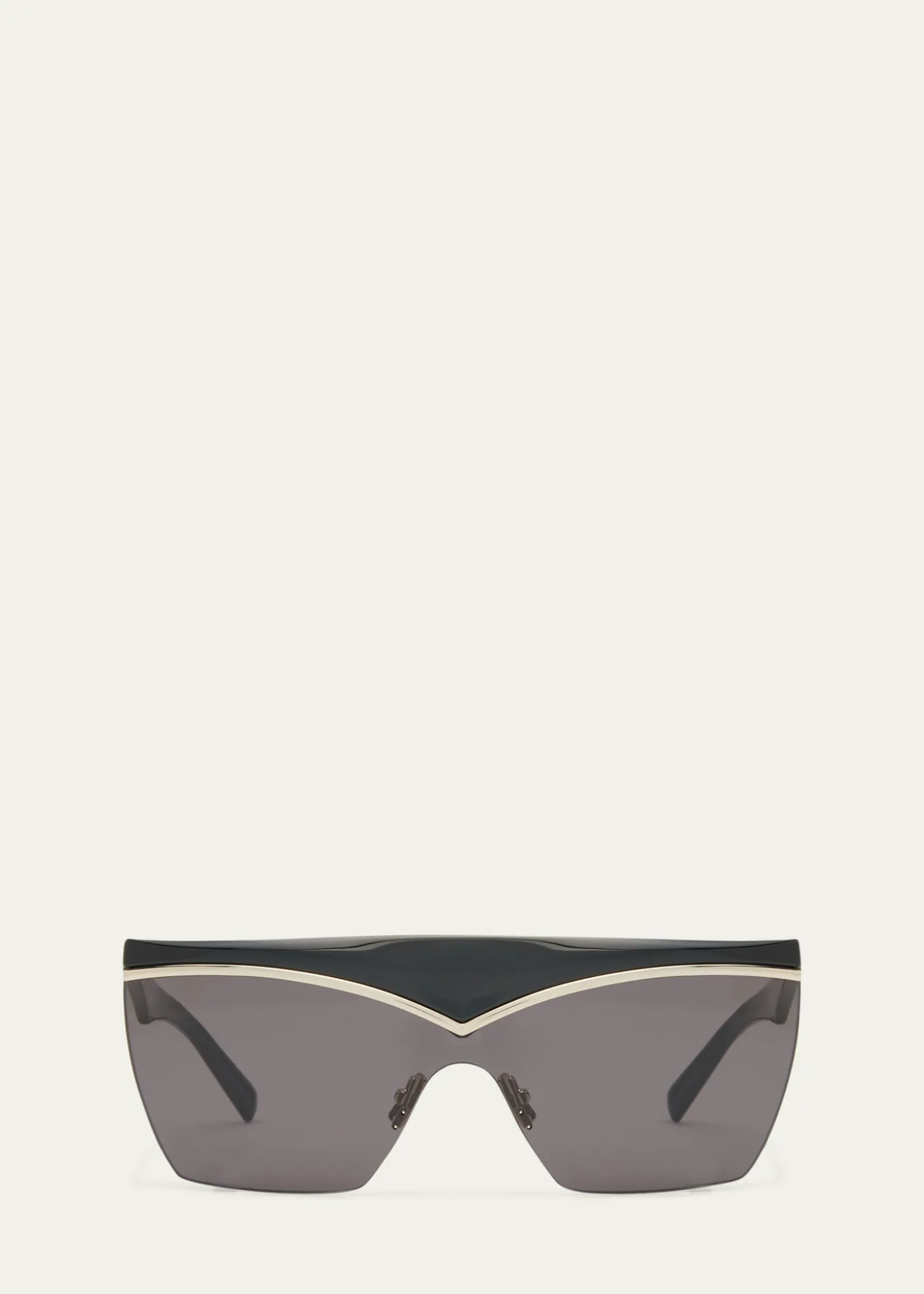 Saint LaurentLogo Acetate Shield Sunglasses