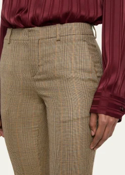 Saint LaurentPuppytooth Prince of Wales Wool Flared Pants