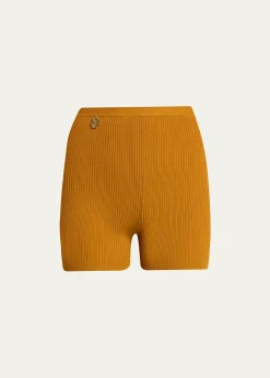 Saint LaurentRib-Knit Cycling Shorts