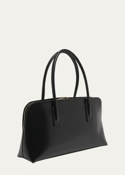 Saint LaurentSac de Jour Large Bowling Shoulder Bag in Leather