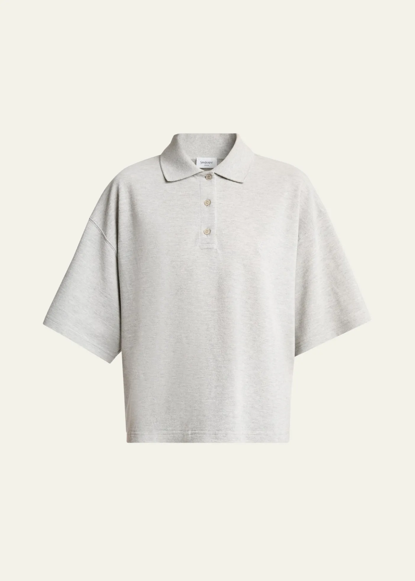 Saint LaurentShort-Sleeve Oversized Polo Shirt