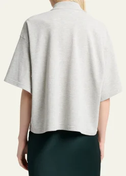 Saint LaurentShort-Sleeve Oversized Polo Shirt
