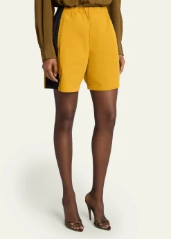 Saint LaurentSide-Stripe Cotton Pull-On Shorts