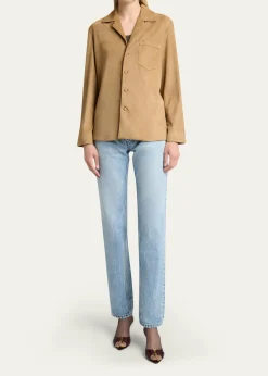 Saint LaurentSuede Pajama Shirt Jacket