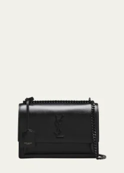 Saint LaurentSunset Medium YSL Shoulder Bag in Smooth Leather