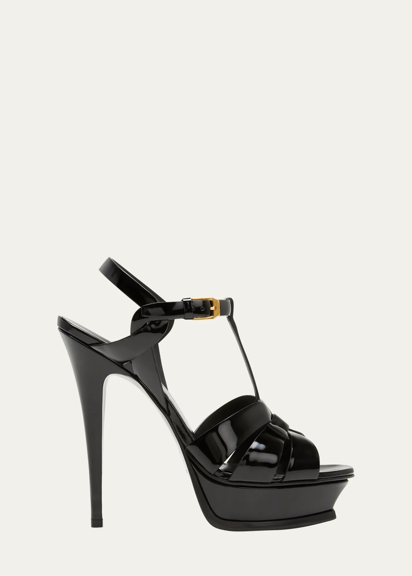 Saint LaurentTribute Patent T-Strap Platform Sandals