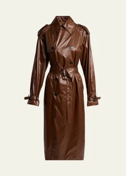 Saint LaurentWeather-Repellant Double-Breasted Trench Coat
