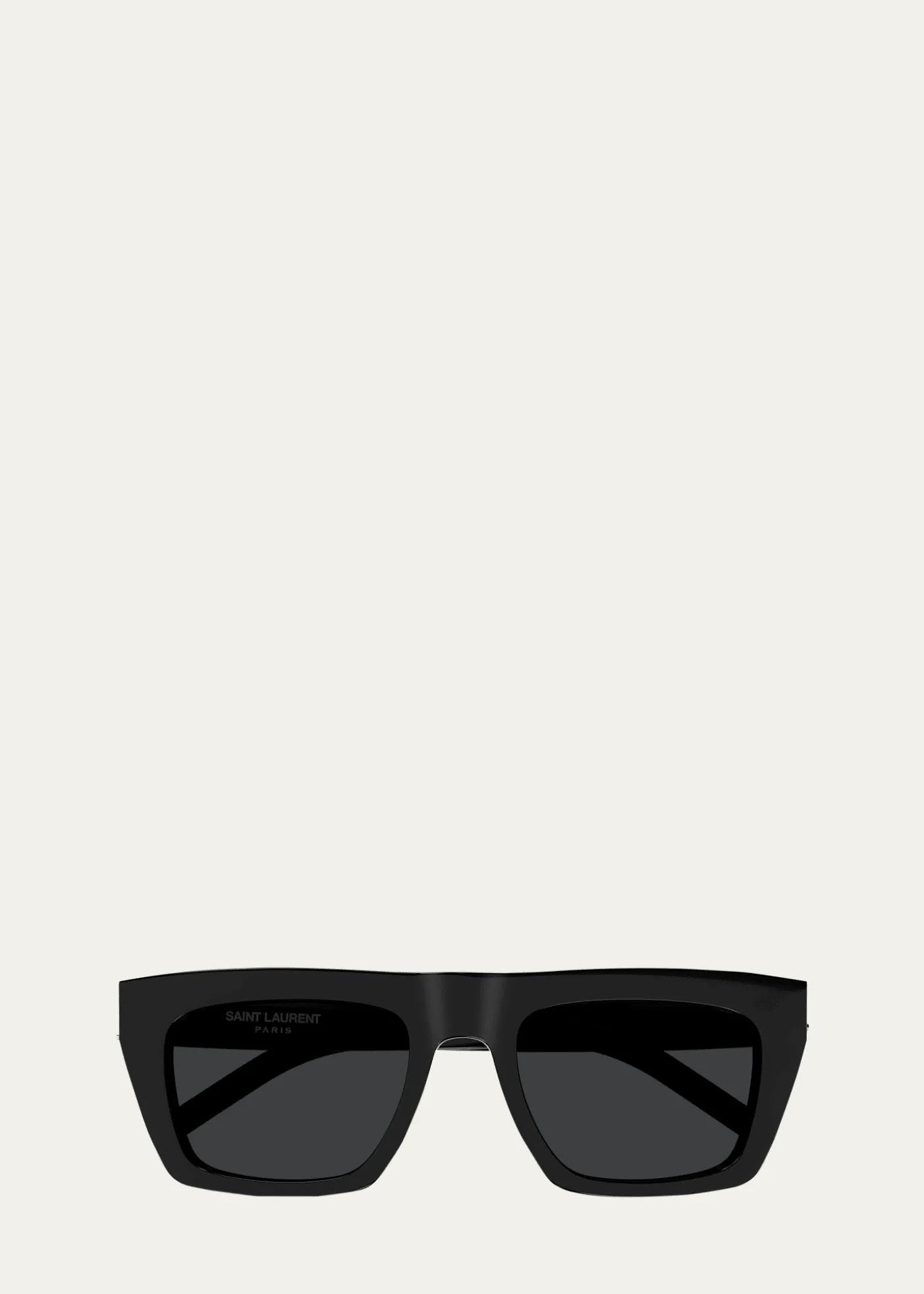 Saint LaurentYSL Acetate Flat-Top Rectangle Sunglasses