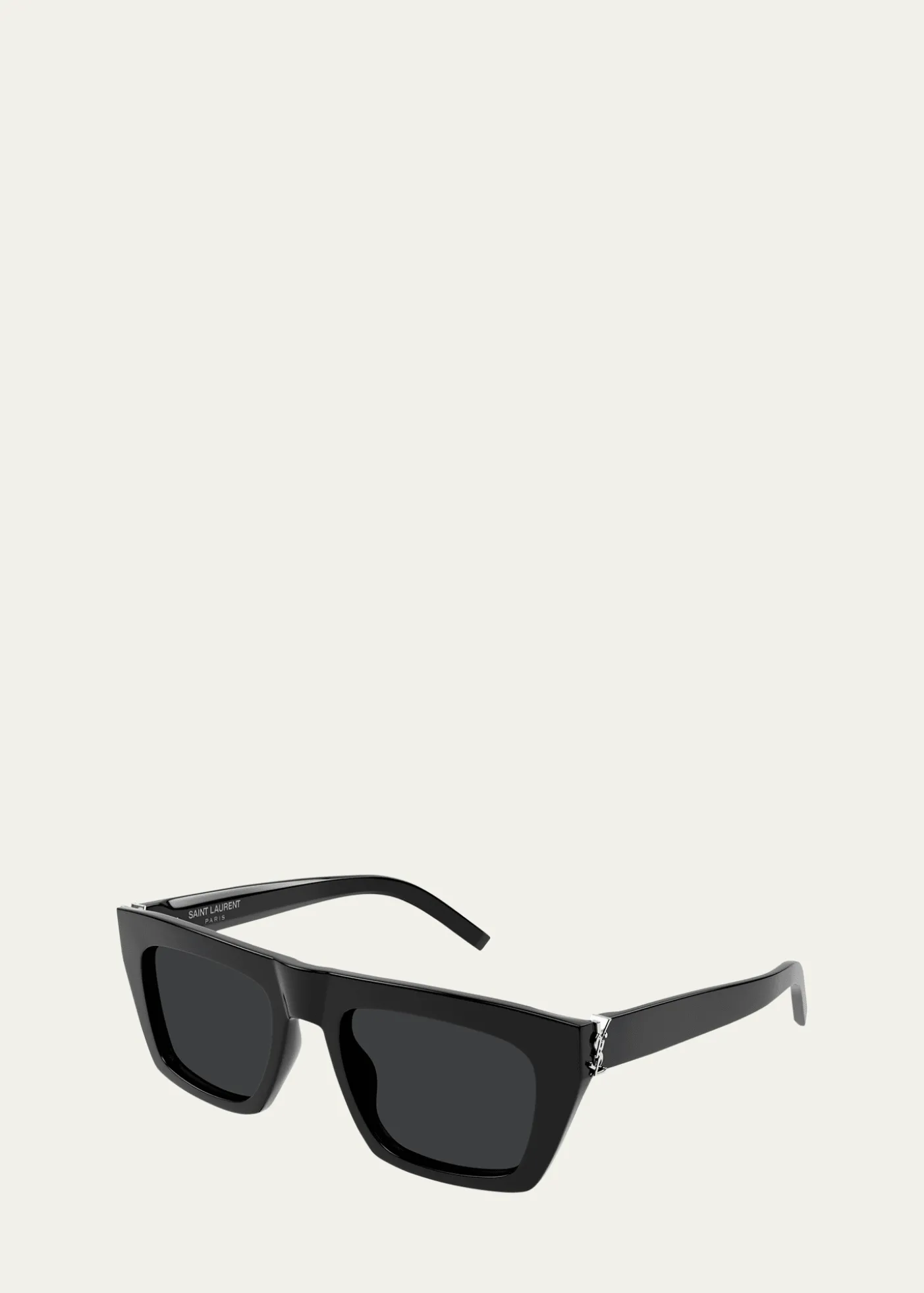 Saint LaurentYSL Acetate Flat-Top Rectangle Sunglasses
