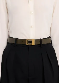 Saint LaurentYSL Buckle Leather Belt