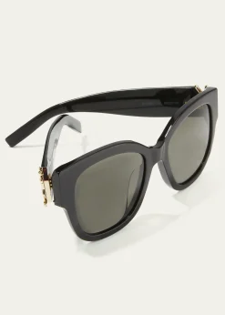 Saint LaurentYSL Oversized Acetate Cat-Eye Sunglasses