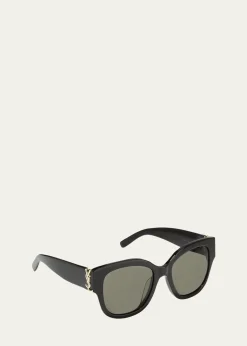 Saint LaurentYSL Oversized Acetate Cat-Eye Sunglasses