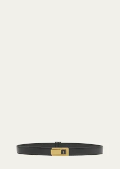Saint LaurentYSL Skinny Leather Belt