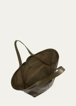 Saint LaurentY Stitch Tote Bag in Calfskin Leather