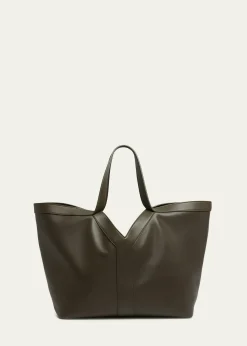 Saint LaurentY Stitch Tote Bag in Calfskin Leather