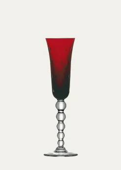 Saint Louis CrystalBubble Flute, Red