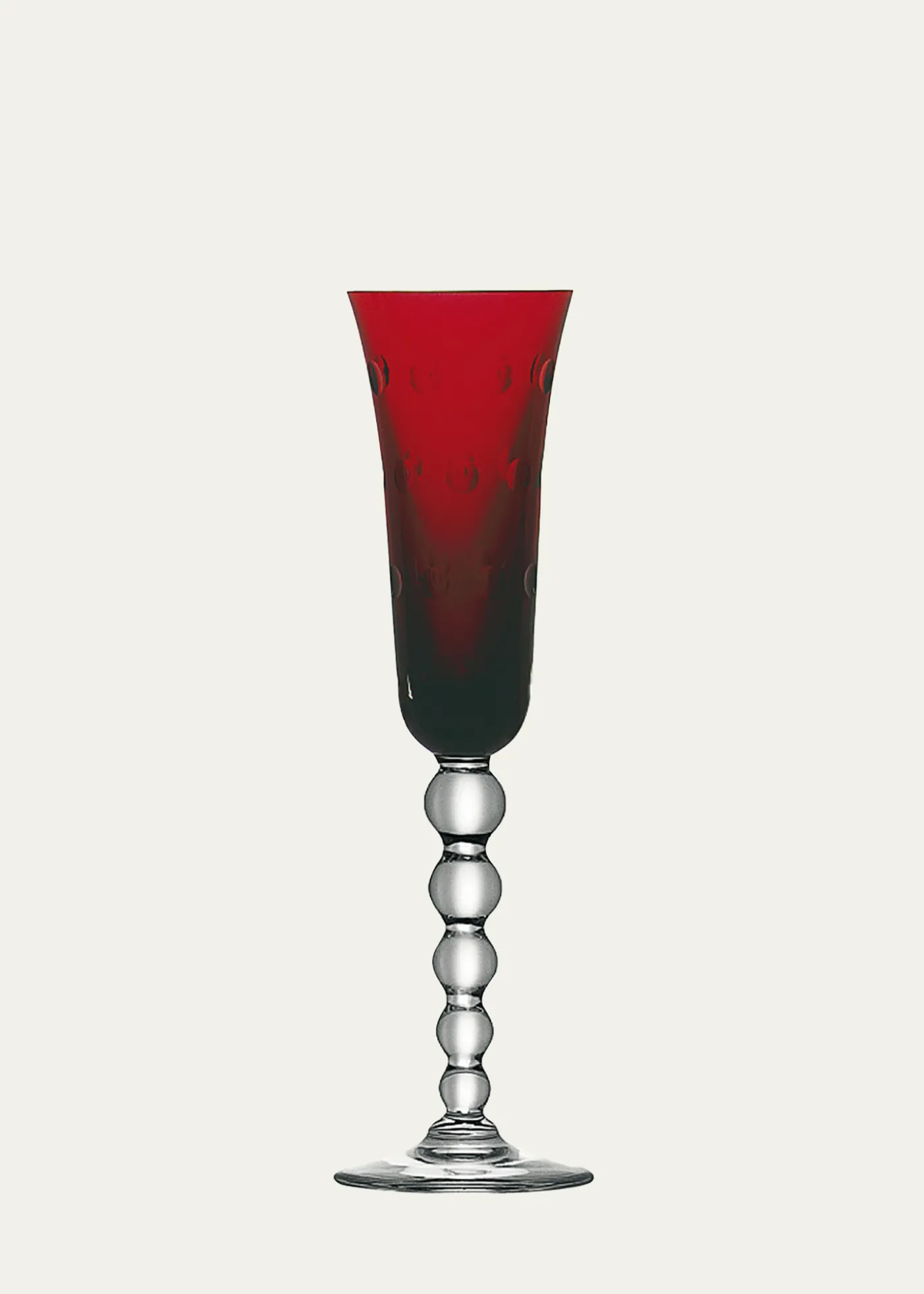 Saint Louis CrystalBubble Flute, Red