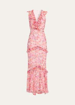 SaloniRita Tiered Ruffle Cocktail Dress