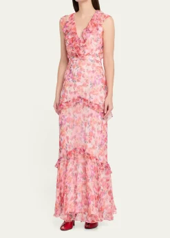 SaloniRita Tiered Ruffle Cocktail Dress
