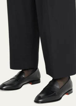 SantoniFamed Leather Penny Loafers