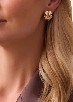 Sara WeinstockPapua 18K Gold Diamond Crossover Earrings