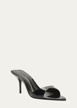 SchutzElodie Patent Stiletto Mule Sandals