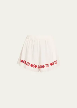 SeaCatharina Embroidered Shorts