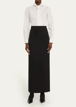 SeblineStriped Neck-Tie Button-Down Shirt