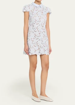 Self-PortraitFloral Guipure Lace Mini Dress