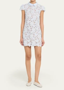 Self-PortraitFloral Guipure Lace Mini Dress