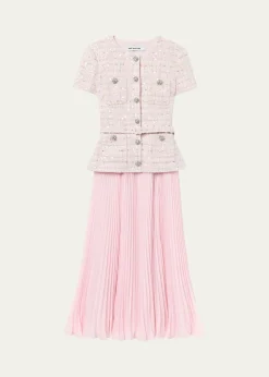Self-PortraitSequined Bouclé Midi Dress