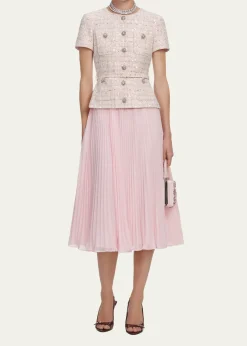 Self-PortraitSequined Bouclé Midi Dress