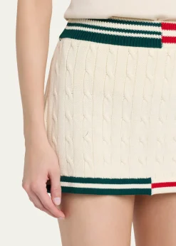 SEROYAPearson Cable-Knit Mini Skirt