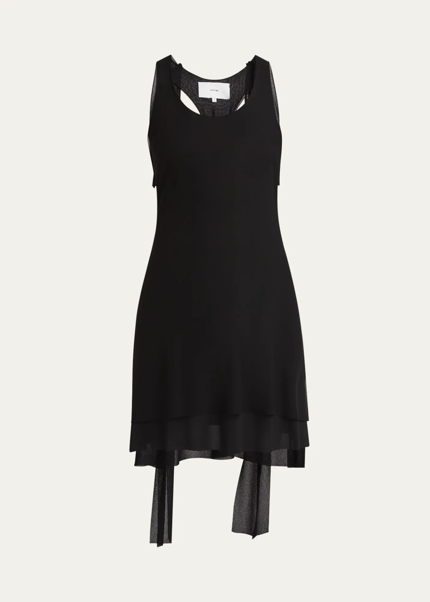 SETCHULayered Sheer Mini Tank Dress