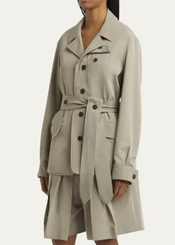SETCHUTravel Self-Tie Wool Safari Jacket
