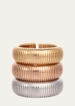 Sidney Garber18K Rose Gold Tubogas Domed Cuff