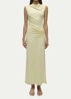 SIMKHAIAcacia Sleeveless Ruched Midi Dress