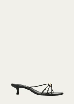 SIMKHAIAmaya Strappy Leather Kitten-Heel Sandals