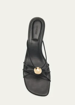 SIMKHAIAmaya Strappy Leather Kitten-Heel Sandals