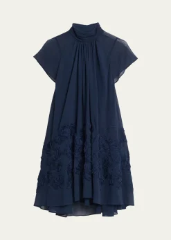 SIMKHAIAveil Embroidered Organza Mini Dress