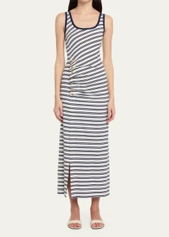 SIMKHAIBecker Striped Cotton Jersey Maxi Dress