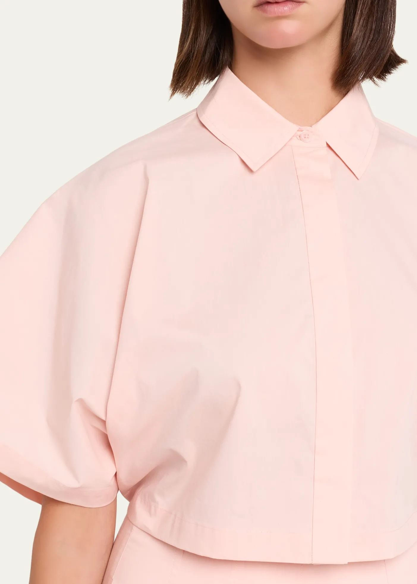 SIMKHAIBlair Cropped Short-Sleeve Shirt