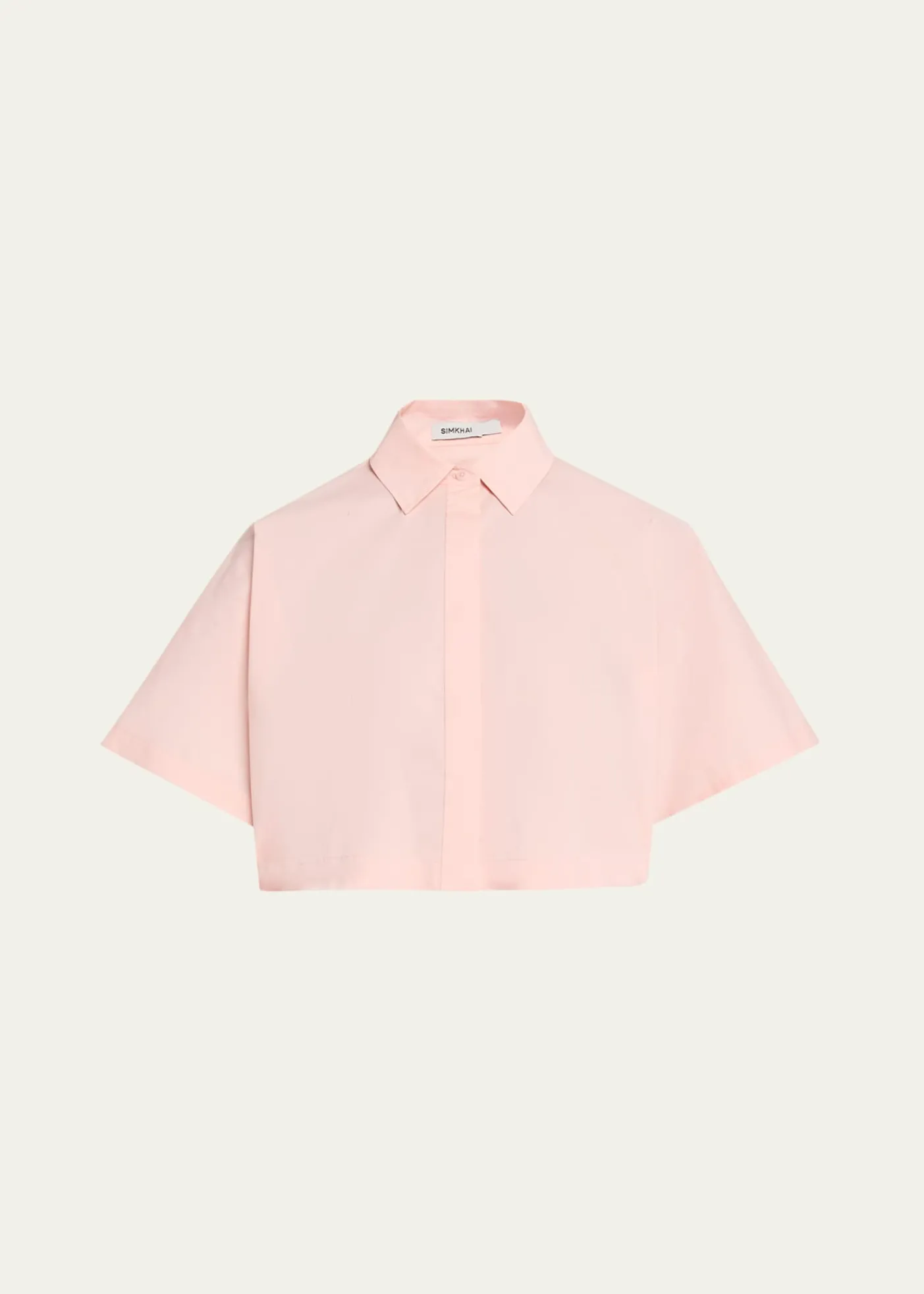 SIMKHAIBlair Cropped Short-Sleeve Shirt