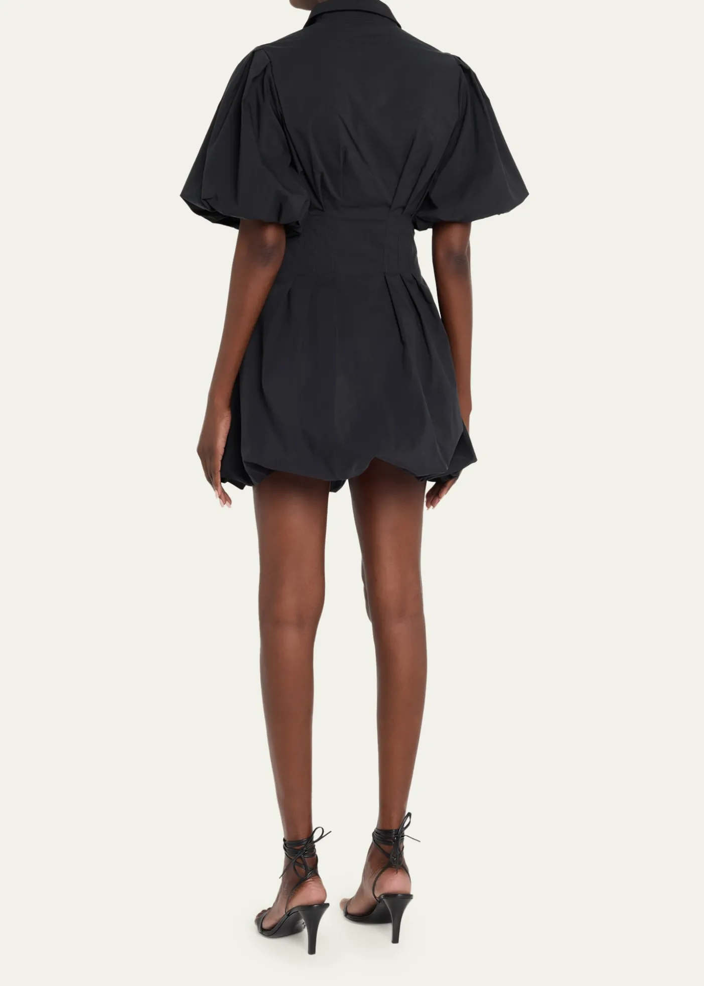 SIMKHAICleo Polin Balloon-Sleeve Pleated Mini Dress