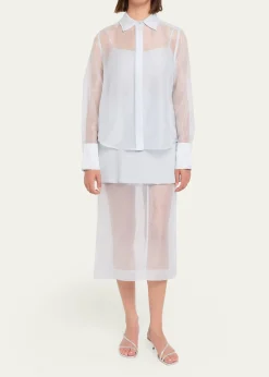 SIMKHAIDana Organza Midi Skirt